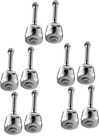 OSALADI 10 Ensembles Filtre De Robinet Pulvérisateur De Robinet Égouttoirs Distributeur Cruche Filtrante Tuyau Crépine D'évier Filtres à Eau Robinets De Cuisine Lave-vaisselle Abdos Silver