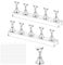JIYIN Acrylic Nail Display Stand, Nail Crystal Holder Magnetic Nail Tips Practice Holder for Nail Art with Reusable Adhesive Putty, Nail Stand Kit for Press Ons and DIY Painting Nails(Silver)