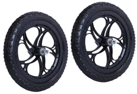 perfk 1 Paar Balance Bike Ersatzräder, Leichtes Training Fahrradreifen, Mädchenradräder Radsportzubehör 12 Zoll, Pflaumenblütenrad