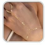 Zernblend Pulseras de Cadena de Mano en Oro de 14 Quilates para Mujer, Pulsera Mujer, Pulsera Oro, Joyería