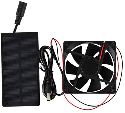SUNGOOYUE Solar Camping -Lüfter, 3000 U/Min IP65 Water Proof Mini Solar Panel Lüfterkit für Häuser RVS -Gewächshäuser