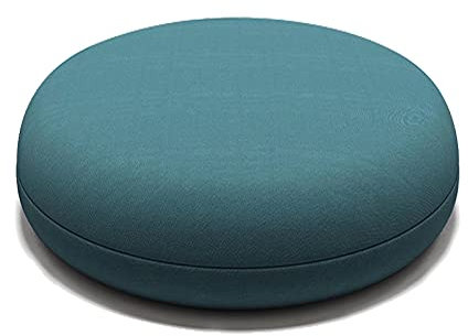 MUZIT Juego de Cojines for Silla de Cocina, Juego de 2, Redondos, extraíbles, de 40 cm, Lavables, Color Verde Agua, Gruesos y cómodos, for sillas de Comedor.