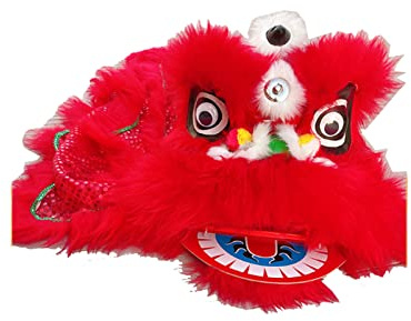 Ensemble d'accessoires de danse lion chinois avec tête clignotante pour célébrations du Nouvel An et activités de plein air
