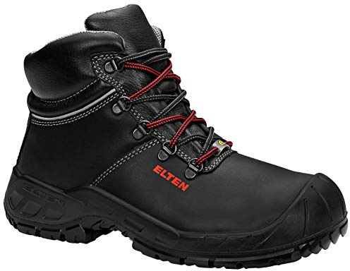 ELTEN LAURENZO Rubber XXW Mid ESD S3S | Sicherheitsschuhe für Damen & Herren, Stahlkappe, extra weite Passform, leicht, atmungsaktiv
