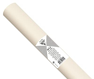 Clairefontaine 394002C - Packung mit 24 Blatt Seidenpapier, 50 x 75cm, 18g, ideal zum Basteln, 1 Pack Elfenbein