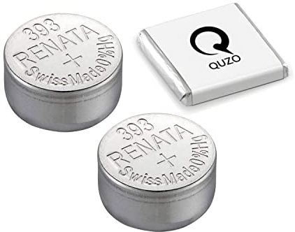 Lot de 2 piles Renata 393 pour montre 1,55 V SR754W + Quzo Belgian Chocolate - Piles officielles Renata pour montre