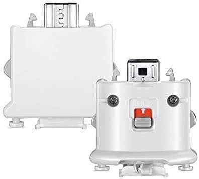 NOPOINO Wii Motion Plus Adapter – Externe Fernbedienung Motion Plus Sensor Beschleuniger für Wii-Fernbedienung (Weiß, 2 Stück)