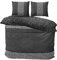 Class Home Collection Bettwäsche 200x200 – Bettwäsche-Sets mit Bettbezug 200 x 200 und Kissenbezug 80x80 – Bettwäsche 200x200 Baumwolle – Bettwäsche Bettbezug mit Reißverschluss Natura Grau