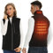 Dernolsea Mens Womens Heated Gilet, USB Rechargeable Heated Vest Heated Fleece Body Warmer for Men Women Black L