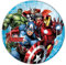 Procos 93432 Lot de 8 assiettes jetables en papier FSC® Mix Mighty Avengers, taille 23 cm, pour anniversaire d'enfant, vaisselle de fête