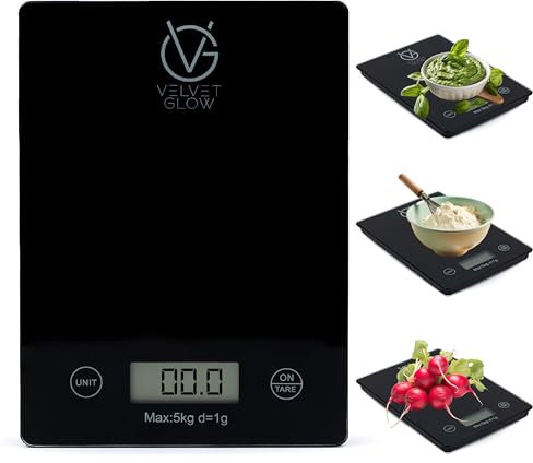 Bilancia Cucina Digitale Professionale 5Kg - Capacità Fino a 5kg dal Design Moderno e Compatto
