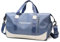 Tokeya Sac de Sport Homme avec Compartiment Chaussure et Poche Humide, 40L Pliable Sac de Voyage, Impermeable Sacs Fourre Tout Leger Sac Weekend à Bandoulière pour Fitness Piscine Sport, Bleu
