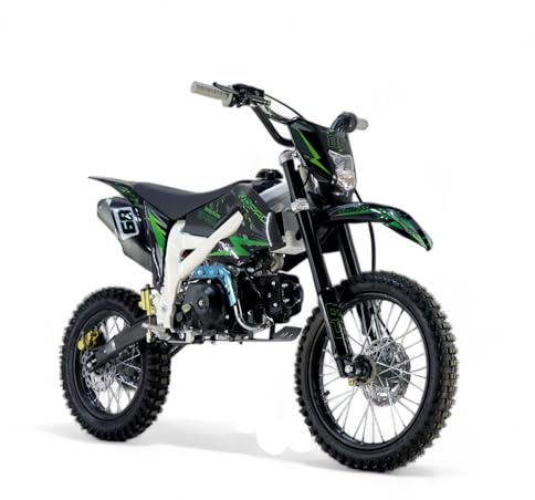 KXD 607-609-612 17/14 125ccm /140cc Dirt Bike Dirtbike CrossBike Enduro pocket Pitbike Motocross Motorrad Vollcross enduro Scheinwerfer (Grün, KXD 612 17/14 125ccm GT-125S Automatic)