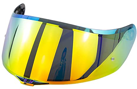 Aumotop Helmvisier Agv K5 K1 K3 SV Visier Helm Visier 26×13.5cm Farbbeschichtung Anti-UV-Fog-Scratch AGV Visier, Einfach zu Abnehmbar Installieren, Flexibel Nach Oben und Unten zu Klappen