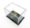 MEEC Vitrine aus transparentem Acryl, Thekenbox mit schwarzem Sockel, staubdicht, für Actionfiguren, Sammelspielzeug (25 x 20 x 20 cm)