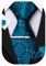 Barry.Wang Herren Krawatte Seide Set Florale Paisley-Krawatte Einstecktuch Manschettenknöpfe im Krawattenklammer Feierliche Hochzeit Party