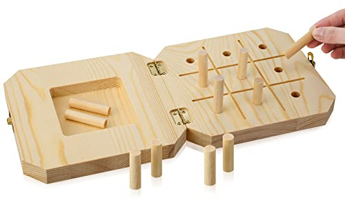 Panneau perforé en bois à 9 trous pour ergothérapie, test à 9 trous pour améliorer la coordination motrice, la dextérité des doigts, la concentration et augmenter la vitesse de réaction