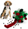 Larimuer Schnüffelball für Hunde, Schnüffelteppich Schnüffelspielzeug Interaktive Hundespielzeug tragbarer Haustier Snuffle Ball Toy für Kleine Mittelgroße Hunde Haustier (Grüne Weihnachten)