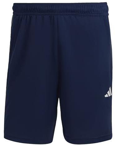 adidas Herren Train Essentials Piqué 3-Stripes Training Shorts, Dark Blue/White, S