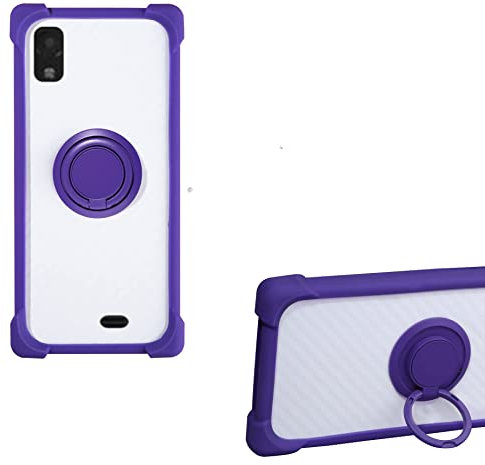 Coque pour QILIVE Smartphone Q10 5 Pouces Coque Compatible avec QILIVE Smartphone Q10 5 Pouces Coque Étui Support de Bague métallique 360° en PC + Silicone CSKB-ZI
