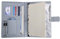Wonderpool A4 PU Leder Ringhalter Schreibmappen Multi Dokumententasche mit Herausnehmbarem Binder Klemmbretter und funktioneller Tasche für Organizer Büro Reise Schule (Hellgrau)