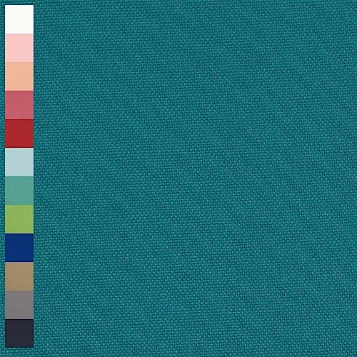Canvas Stoff Fabian aus 100% Baumwolle, Leinenoptik, uni türkis (Länge am Stück: ab 0,50m / Breite: 140cm)