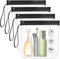 4 Pcs Trousse de Toilette Transparente Femme 20x20cm Transparente Voyage Kit de Voyage pour l'Avion Sacs d'avion Trousse Transparents Kit Voyage Avion Cabine Sac à Liquide Pochette Transparente Voyage
