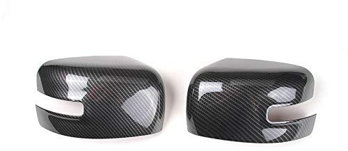 SUKORI Auto Seitenspiegel Abdeckungen für Jeep Renegade 2015+,Staubdicht Seite Flügel Spiegel Kappen Ersatz Rückspiegel Abdeckung,G-Carbon Fiber Black