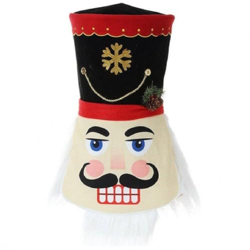 Ppmter Christmas Tree Topper Hat, Christmas Nutcracker Soldier Hat Christmas Decorations for Xmas Holiday Party Decoration Supplies