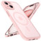 TOCOL Only for iPhone 15 Plus Case 6.7-Inch, Fit for MagSafe, Upgraded Full Camera Protection, 14FT Military Grade Shockproof Thin Slim Frosted Translucent Matte Back Phone Cover (Light Pink)