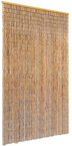SKM Rideau de porte moustiquaire en bambou 120 x 220 cm, 3,8 kg, 43724, couleur : marron