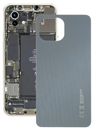 Audiosystem Scocca Vetro Copribatteria Posteriore per XIAOMI Mi 11 Lite 4G 5G M2101K9AG, M2101K9G, M2101K9C, M2101K9AI M2101K9R Ricambio con Biadesivo compreso Grigio Nero