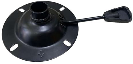 Fenteer Bürostuhl-Neigungskontrollmechanismus, Montageplatte, Reparaturteile, schwarzes Möbelzubehör, verstellbar mit Hebegriff, Durchmesser 16cm
