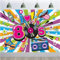 PIMXL 80er Jahre Dekoration, 80er Party Dekoration, 80er Jahre Party Dekorationen, 80er Retro Hip Hop Dekoration, 1980er Disco Party Hintergrund Geburtstag Dekoration
