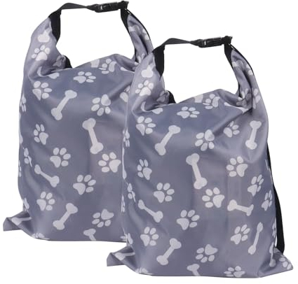 Ctomche Dog Food Travel Bag, Portable Pet Food Container 2 Pack Waterproof Zipper Dog Food Travel Container,Dog Food Storage Container Leakproof, Great for Camping, Travel, and Everyday Use