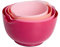 BoxedHome Rose Gradient Nesting Plastic Mixing Bowl Set with Pour Spout, Microwave and Dishwasher Safe, BPA Free Non-Slip Base, Set of 4 Size 1.7, 2.5, 3.5 and 4.5qt, Great for Prepping, Baking
