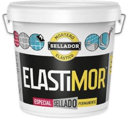 ELASTIMOR Mortero Sellador, Cemento Express, Impermeable, para encintados, llagueados, sellados, rejunteados, reparaciones, Cubo 6 Kg