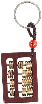 Holibanna Mini Abacus Keychain Pendant Wood Decorative Ornament for Keys and Bags Lightweight Retro Style Abacus Modeling Statue for Home Decor