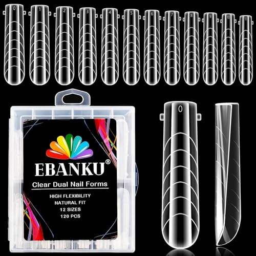 EBANKU 120 PCS Faux Ongles Capsule Ongles Acrylique,Nail d'extension Kit Long Coffin Faux Ongles Capsules Couverture Complète Nail Tips pour Femme Fille