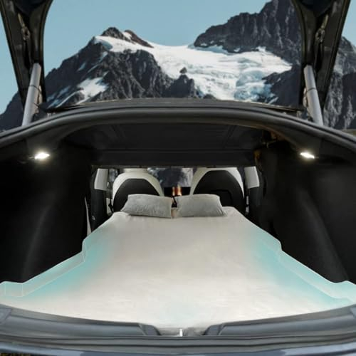 Tesla Model 3 Certipur viskoelastische Schaum Camping Matratze, Aufbewahrungstasche und Laken, Laptop, faltbar, platzsparend, dual Size