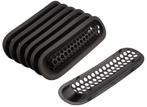 Grill Außenzubehör 7 STÜCKE Für Jeep Für Wrangler JK 2007-2017 ABS Auto Frontgrilleinsatz Grillabdeckung Verkleidung Mesh Grilleinsätze Abdeckungen Nieren Kühlergrill(Matt-schwarz)