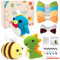 Jodimitty Häkelset Tiere Häkeln für Anfänger Erwachsene 3 Stück (Biene & Dinosaurier & Pinguin) DIY Puppe Tierstil Häckeltierchen Set Crochet Set mit Anleitung, Häkelzubehör DIY Bastelgeschenke