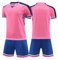 Cozozn Maillot de Foot Enfant Tenue de Foot Enfant Garçons Ensemble Football Vêtement Sport Entrainement T-Shirt et Short Set, 6-7 Ans, Rose Bleu(Étiquette: 3XS)