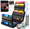 Funnasting Acrylic Paint Pens, 120 Colors Dual Tip Acrylic Markers, Glass Paint Pens Contain 12 Metallic Color for Rock Painting, Wood, Canvas, Stone, Ceramic Surfaces