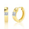 ALEXCRAFT Ohrringe Gold Kleine Silber 925 Creolen, Vergoldet Ohrringe Creolen Dick Breit Knorpel Huggie Kreolen Glitzer Creolen mit Stein Zirkonia Ohrringe Gold Kleine Creolen Damen Mädchen