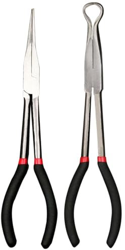 worien Lectrical Disconnect Pliers, Electrical Connector Disconnect Pliers, 11Inch Long Spark Plug Removal Pliers Pipe Clamp Easy Install Easy to Use