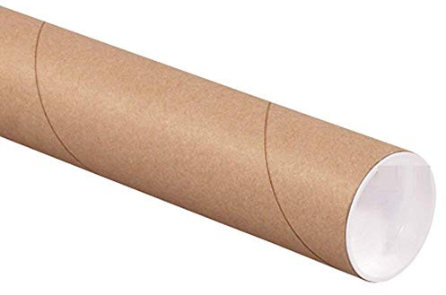 ProLine 6 x 36 Kraft Heavy-Duty .125 Thick Jumbo Mailing Shipping Tubes with Caps (1)