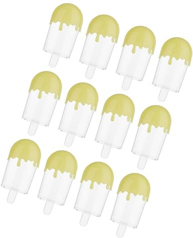 Iuhtrb 12pcs Candy Écoute avec Couvercle Clear Anniversaires Sweets Sweets Conteneurs Rangement en Plastique pour Les Collations Bijoux Supplies Fête