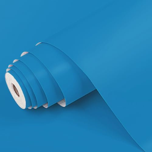 Dimex Klebefolie Uni MATT HELLBLAU Möbelfolie Dekofolie - Türfolie Küchenfolie Schrankfolie Tischfolie | 45 cm x 1 m