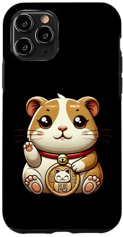 Cavia Giappone Fortunato Maneki Neko Fortune Giapponese Custodia per iPhone 11 Pro